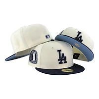 Los Angeles Dodgers Chrome and Oceanside Blue 8x WS Champs Ring Patch Icy UV New Era 59FIFTY Fitted Hat
