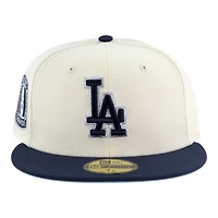 Los Angeles Dodgers Chrome and Oceanside Blue 8x WS Champs Ring Patch Icy UV New Era 59FIFTY Fitted Hat