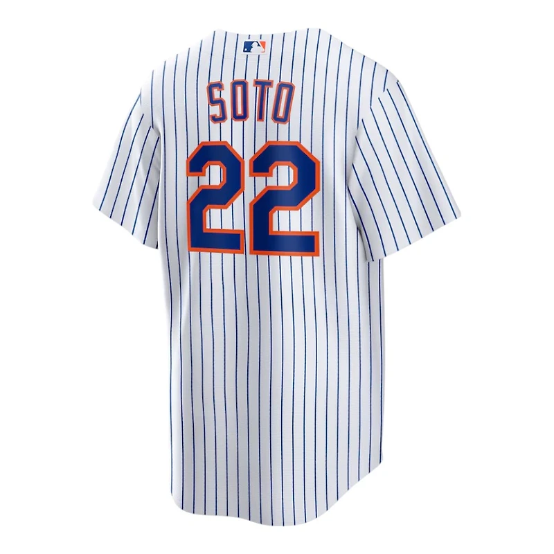 New York Mets Juan Soto Nike White Pinstripe Home Replica Player Jersey