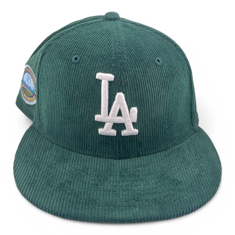 Los Angeles Dodgers Green Corduroy 50th Anniversary Patch Grey UV New Era 59FIFTY Fitted Hat