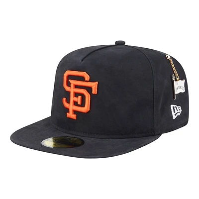 San Francisco Giants Black Denim Chain with Flag New Era 59FIFTY A-Frame Fitted Hat