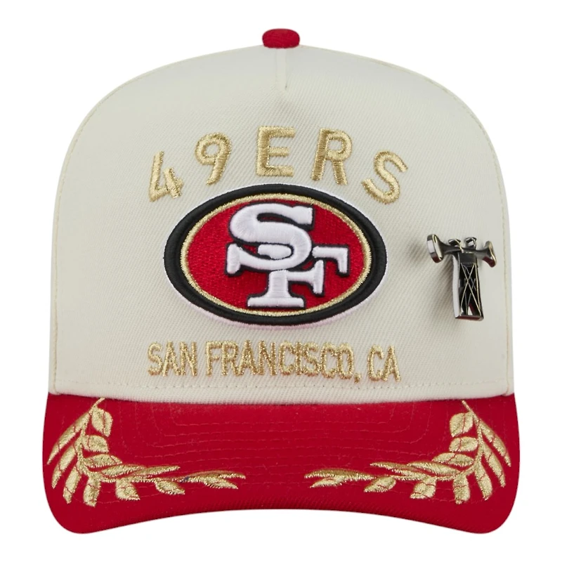 San Francisco 49ers Cream and Red 2025 NFL Draft New Era A-Frame 59FIFTY Fitted Hat