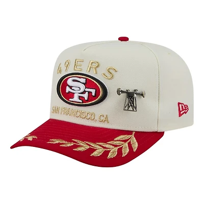 San Francisco 49ers Cream and Red 2025 NFL Draft New Era A-Frame 59FIFTY Fitted Hat