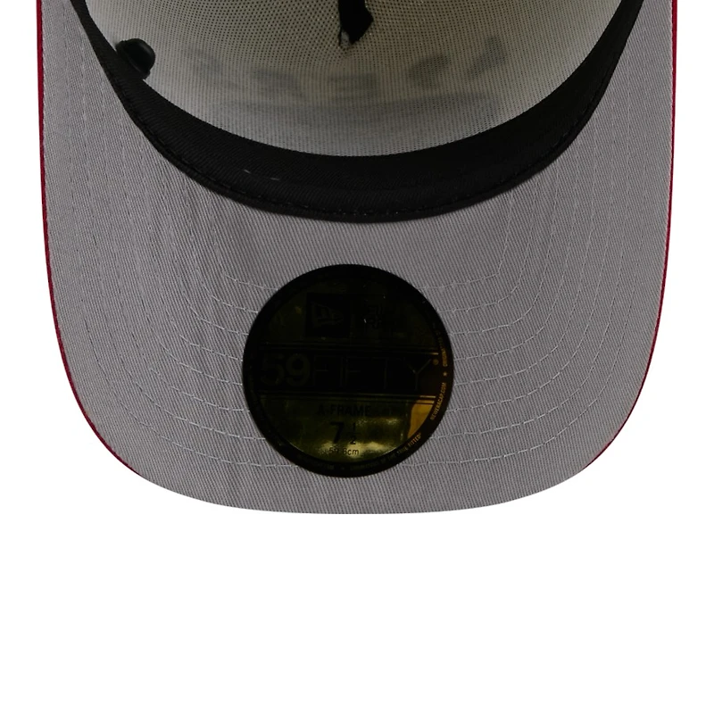 San Francisco 49ers Cream and Red 2025 NFL Draft New Era A-Frame 59FIFTY Fitted Hat