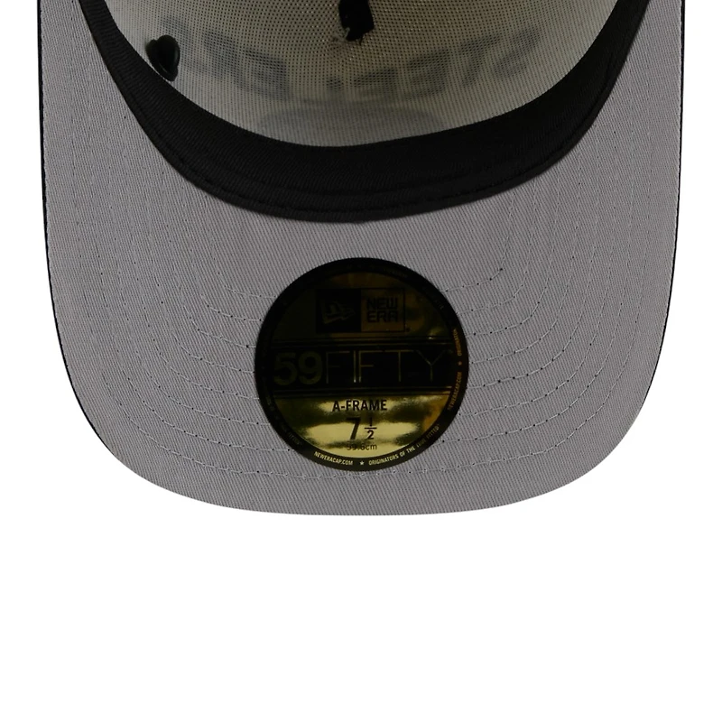 Pittsburgh Steelers Cream and Black 2025 NFL Draft New Era A-Frame 59FIFTY Fitted Hat