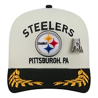 Pittsburgh Steelers Cream and Black 2025 NFL Draft New Era A-Frame 59FIFTY Fitted Hat