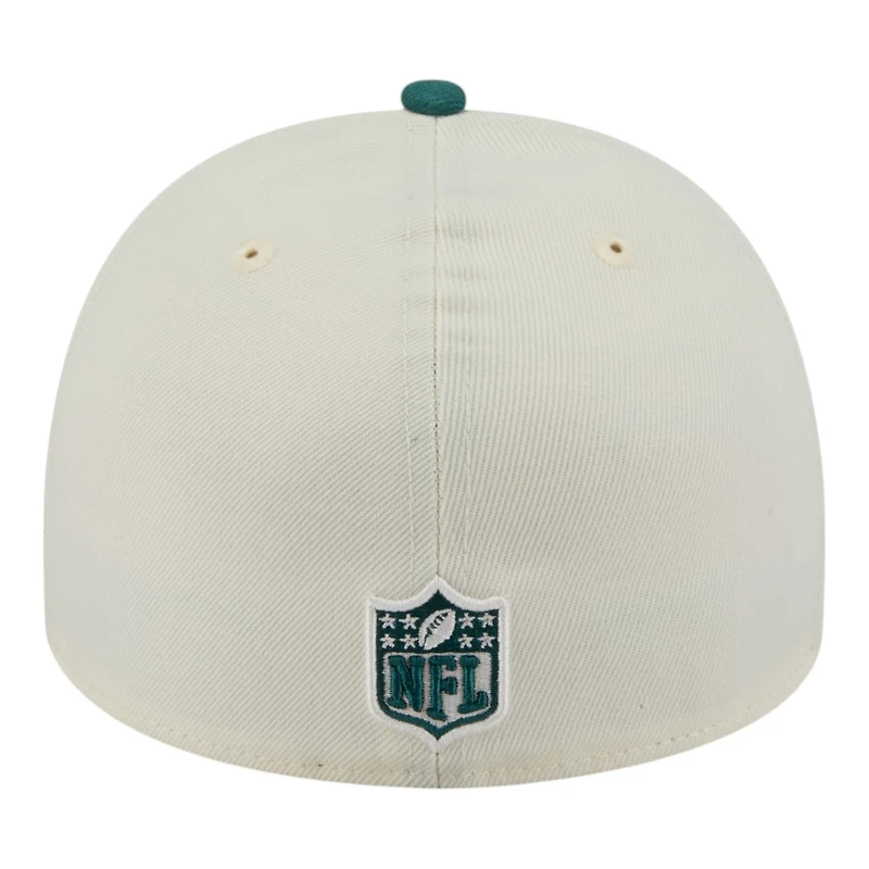 Philadelphia Eagles Cream and Midnight Green 2025 NFL Draft New Era A-Frame 59FIFTY Fitted Hat