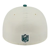Philadelphia Eagles Cream and Midnight Green 2025 NFL Draft New Era A-Frame 59FIFTY Fitted Hat