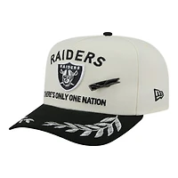 Las Vegas Raiders Cream and Black 2025 NFL Draft New Era A-Frame 59FIFTY Fitted Hat