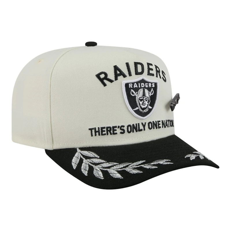 Las Vegas Raiders Cream and Black 2025 NFL Draft New Era A-Frame 59FIFTY Fitted Hat