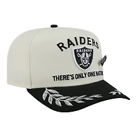 Las Vegas Raiders Cream and Black 2025 NFL Draft New Era A-Frame 59FIFTY Fitted Hat