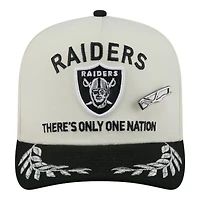 Las Vegas Raiders Cream and Black 2025 NFL Draft New Era A-Frame 59FIFTY Fitted Hat