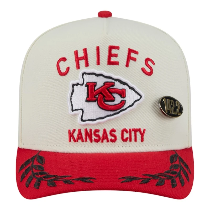 Kansas City Chiefs Cream and Red 2025 NFL Draft New Era A-Frame 59FIFTY Fitted Hat
