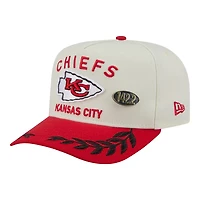 Kansas City Chiefs Cream and Red 2025 NFL Draft New Era A-Frame 59FIFTY Fitted Hat