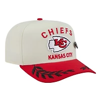 Kansas City Chiefs Cream and Red 2025 NFL Draft New Era A-Frame 59FIFTY Fitted Hat