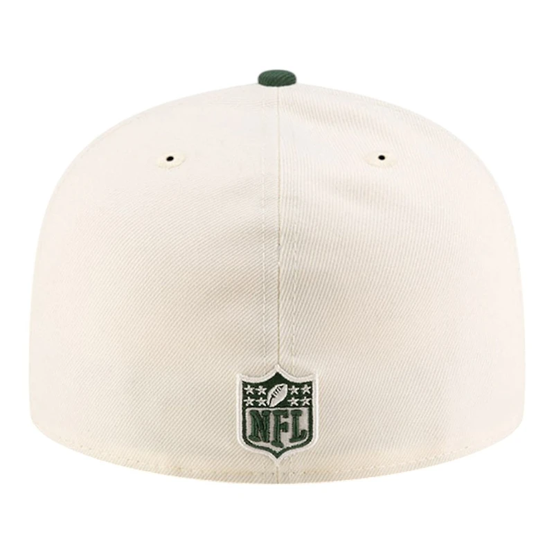 Green Bay Packers Cream and 2025 NFL Draft New Era A-Frame 59FIFTY Fitted Hat