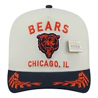 Chicago Bears Cream and Navy 2025 NFL Draft New Era A-Frame 59FIFTY Fitted Hat