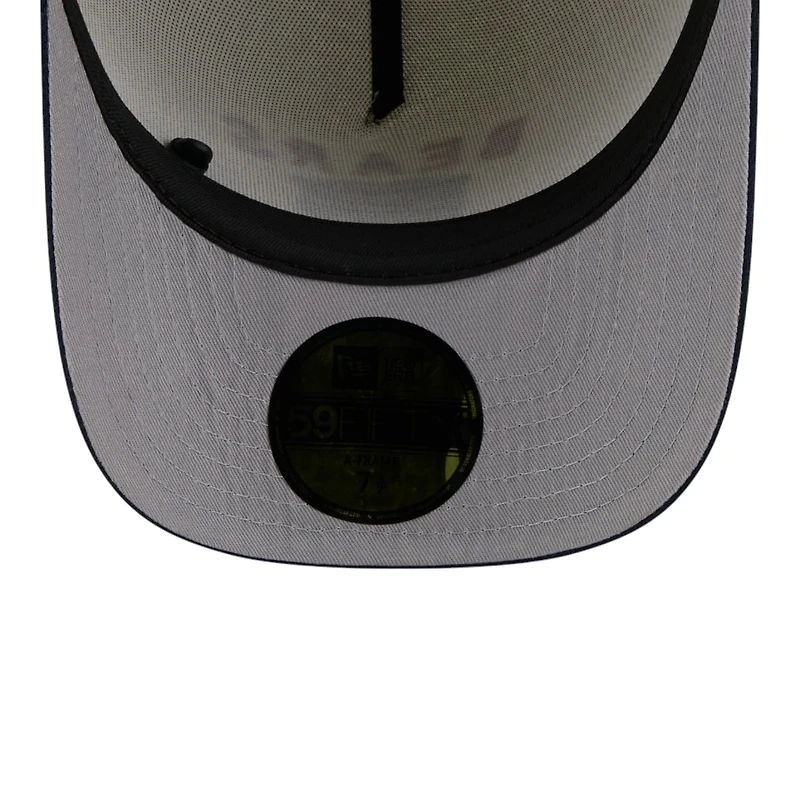 Chicago Bears Cream and Navy 2025 NFL Draft New Era A-Frame 59FIFTY Fitted Hat