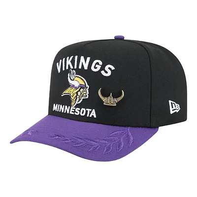Minnesota Vikings Black and Purple 2025 NFL Draft On Stage New Era A-Frame 59FIFTY Fitted Hat