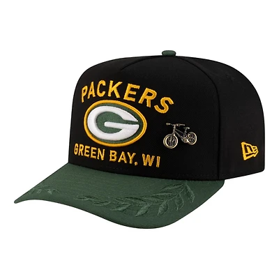 Green Bay Packers Black and 2025 NFL Draft On Stage New Era A-Frame 59FIFTY Fitted Hat