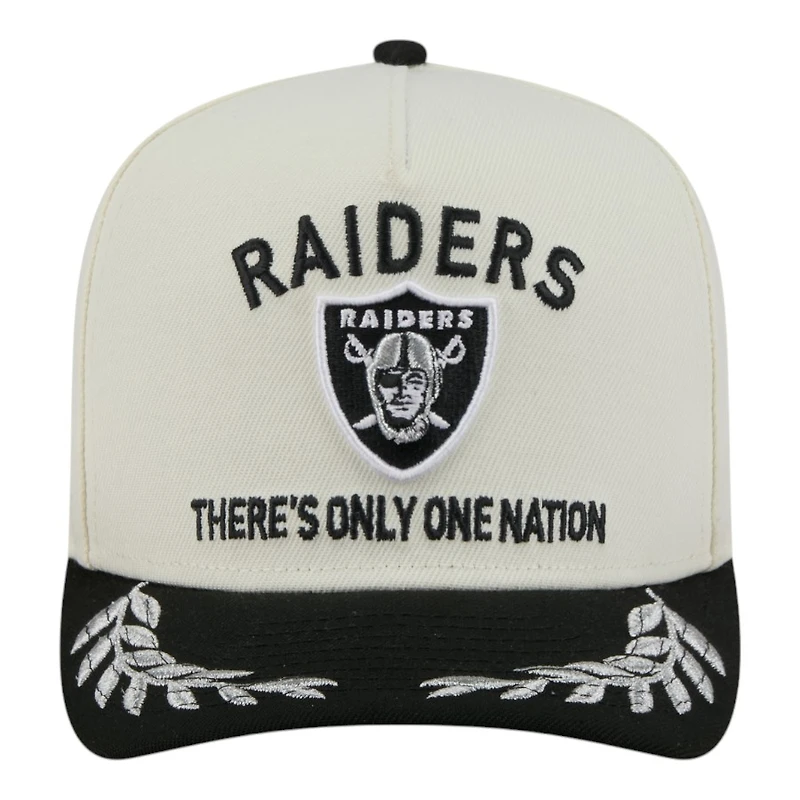 Las Vegas Raiders Cream and Black 2025 NFL Draft New Era A-Frame 9FIFTY Snapback Hat