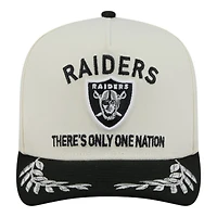 Las Vegas Raiders Cream and Black 2025 NFL Draft New Era A-Frame 9FIFTY Snapback Hat