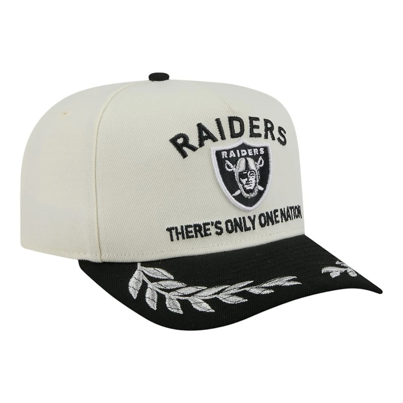 Las Vegas Raiders Cream and Black 2025 NFL Draft New Era A-Frame 9FIFTY Snapback Hat