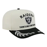 Las Vegas Raiders Cream and Black 2025 NFL Draft New Era A-Frame 9FIFTY Snapback Hat