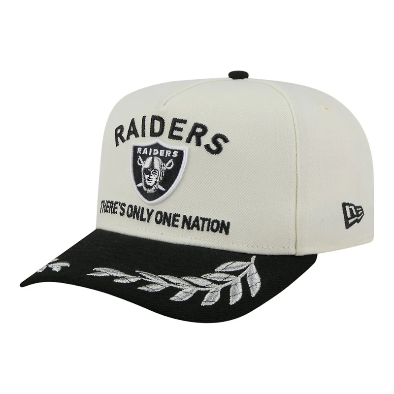 Las Vegas Raiders Cream and Black 2025 NFL Draft New Era A-Frame 9FIFTY Snapback Hat