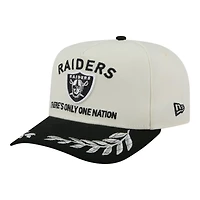Las Vegas Raiders Cream and Black 2025 NFL Draft New Era A-Frame 9FIFTY Snapback Hat