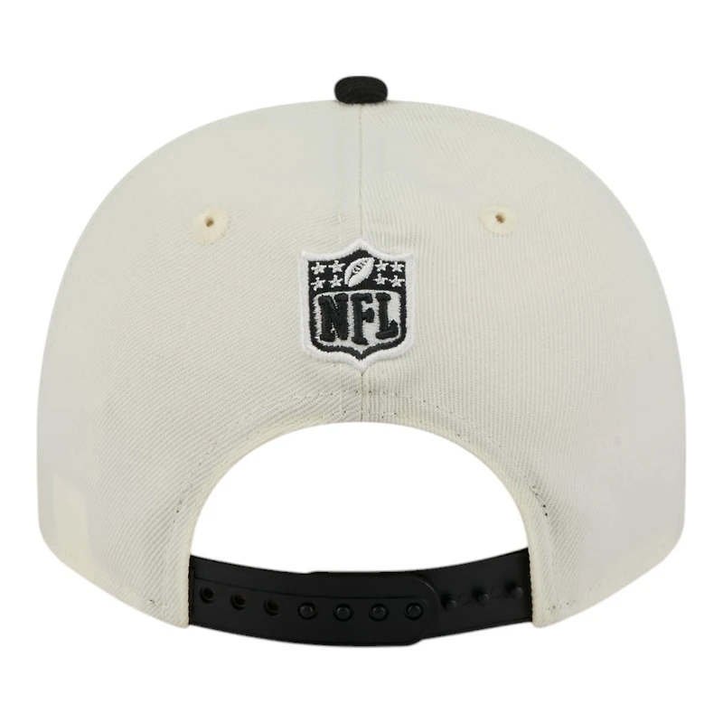 Las Vegas Raiders Cream and Black 2025 NFL Draft New Era A-Frame 9FIFTY Snapback Hat