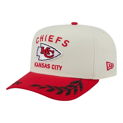 Kansas City Chiefs Cream and Red 2025 NFL Draft New Era A-Frame 9FIFTY Snapback Hat