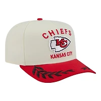 Kansas City Chiefs Cream and Red 2025 NFL Draft New Era A-Frame 9FIFTY Snapback Hat