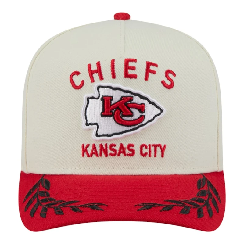 Kansas City Chiefs Cream and Red 2025 NFL Draft New Era A-Frame 9FIFTY Snapback Hat