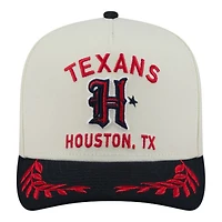 Houston Texans Cream and Navy 2025 NFL Draft New Era A-Frame 9FIFTY Snapback Hat