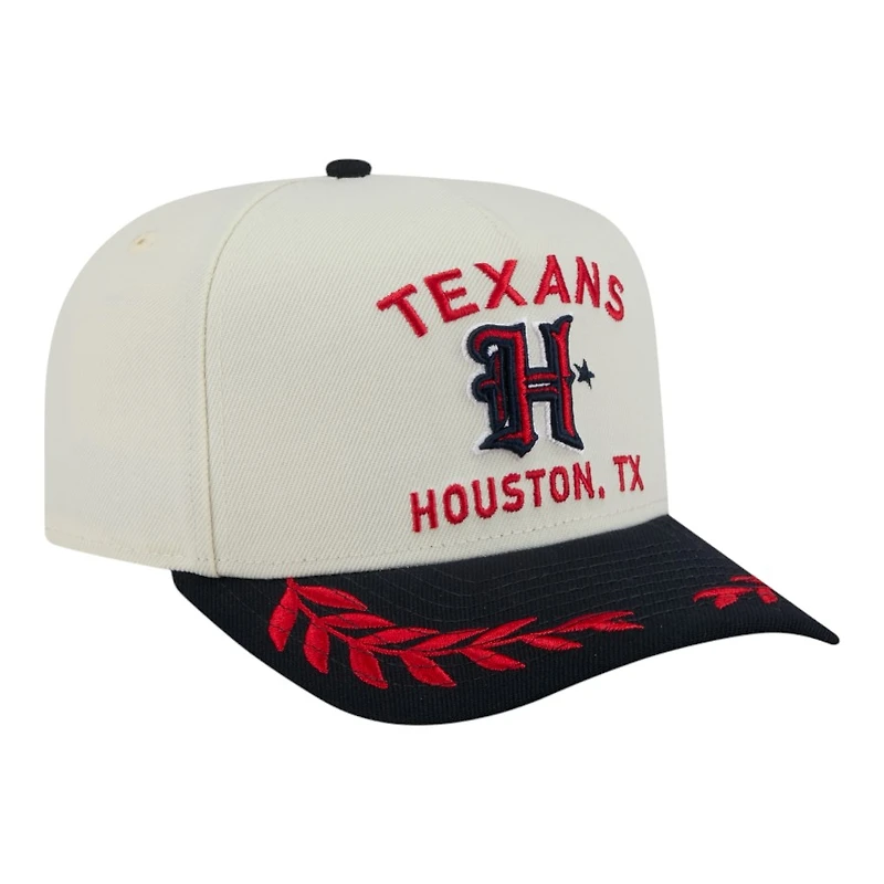 Houston Texans Cream and Navy 2025 NFL Draft New Era A-Frame 9FIFTY Snapback Hat