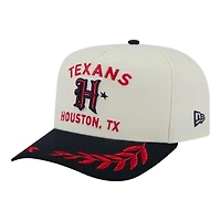 Houston Texans Cream and Navy 2025 NFL Draft New Era A-Frame 9FIFTY Snapback Hat