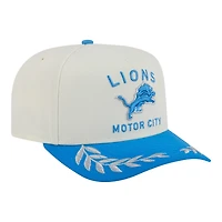 Detroit Lions Cream and Blue 2025 NFL Draft New Era A-Frame 9FIFTY Snapback Hat