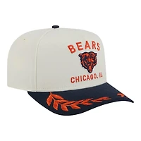 Chicago Bears Cream and Navy 2025 NFL Draft New Era A-Frame 9FIFTY Snapback Hat