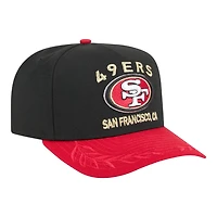 San Francisco 49ers Black and Red 2025 NFL Draft New Era A-Frame 9FIFTY Snapback Hat