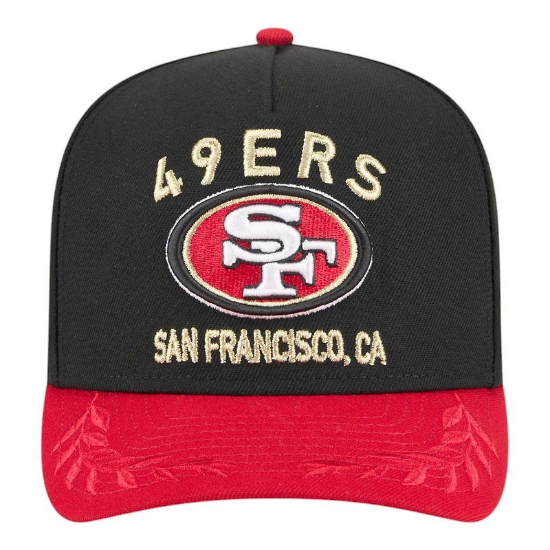 San Francisco 49ers Black and Red 2025 NFL Draft New Era A-Frame 9FIFTY Snapback Hat