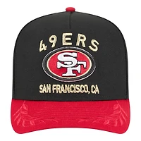 San Francisco 49ers Black and Red 2025 NFL Draft New Era A-Frame 9FIFTY Snapback Hat