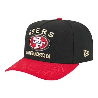 San Francisco 49ers Black and Red 2025 NFL Draft New Era A-Frame 9FIFTY Snapback Hat