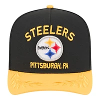 Pittsburgh Steelers Black and Yellow 2025 NFL Draft New Era A-Frame 9FIFTY Snapback Hat