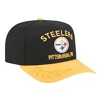 Pittsburgh Steelers Black and Yellow 2025 NFL Draft New Era A-Frame 9FIFTY Snapback Hat