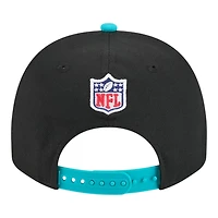 Miami Dolphins Black and Aqua Teal 2025 NFL Draft New Era A-Frame 9FIFTY Snapback Hat