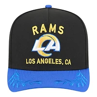 Los Angeles Rams Black and Royal 2025 NFL Draft New Era A-Frame 9FIFTY Snapback Hat