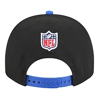 Los Angeles Rams Black and Royal 2025 NFL Draft New Era A-Frame 9FIFTY Snapback Hat
