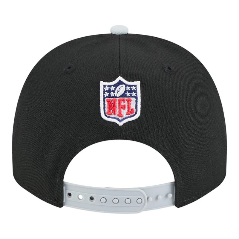 Las Vegas Raiders Black and Gray 2025 NFL Draft New Era A-Frame 9FIFTY Snapback Hat