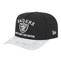 Las Vegas Raiders Black and Gray 2025 NFL Draft New Era A-Frame 9FIFTY Snapback Hat